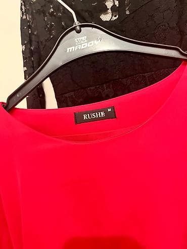 RUSHI qadın paltarları – Narıncı qısa geyinilmiyib 1) Qırmızı kokteyl