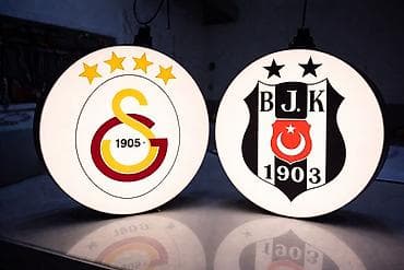loqolar: LED işıqlı futbol klub loqolu dekorativ dairəvi lövhə - Türk futbol — 2