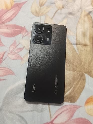 telefon stasionar: Redmi 13C, 256 GB, rəng - Qara, Barmaq izi — 1
