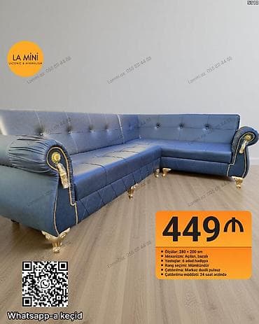 Künc divan, Açılan, Bazalı, Süni dəri, Şəhərdaxili pulsuz çatdırılma