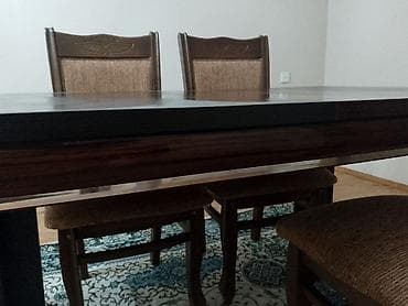 metal fermalar: Qonaq otağı üçün, Açılmayan, Dördbucaq masa, 4 stul — 2