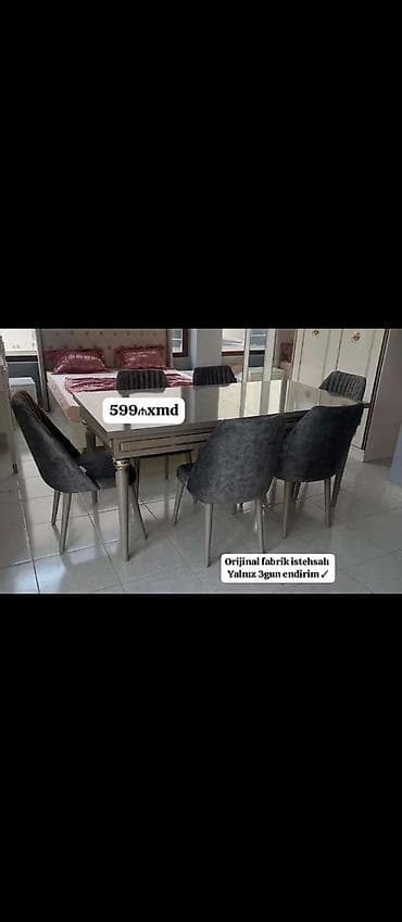 kravat tek neferlik: Qonaq otağı üçün, Yeni, 6 stul — 1