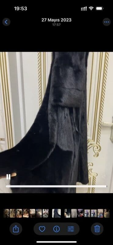 шуба из овчины азербайджанская: Kürk, M, L, One size, rəng - Qara — 3