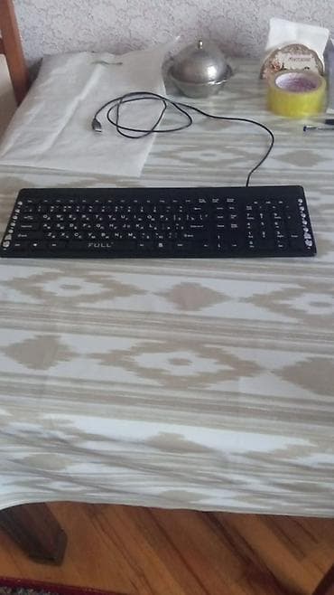 ucuz wifi modem: USB klaviatura – FULL brendi - Tam ölçülü, nazik dizaynlı, qara rəng — 1
