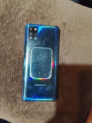 telefon və planşet ucun uzluklər: Samsung Galaxy A21S, rəng - Göy, Barmaq izi, İki sim kartlı — 1