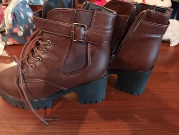 qış botları: Ölçü: 37, rəng - Qəhvəyi, Yeni — 1