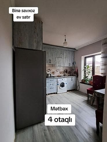 demir qaraj satilir: Binə Savxozda 4 otaqlı ev satılır. - Geniş mətbəx: L formalı mətbəx — 10
