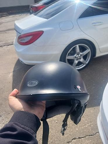 sak mator: Bell motosiklet dəbilqəsi – qara rəng, yarım (half-helmet) model — 1