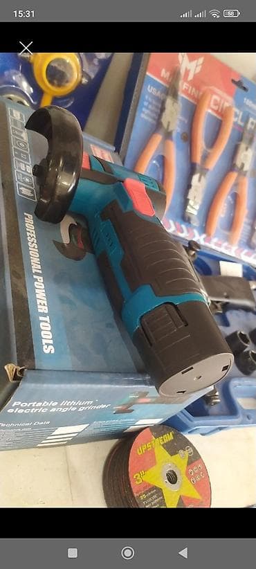 ucuz kask: Akkumulyatorlu bucaqslıyıcı (portable lithium electric angle grinder) — 1