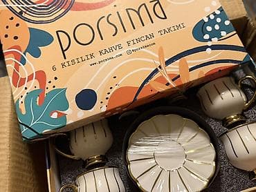 kofe dəsti: Qəhvə dəsti, rəng - Ağ, Farfor, 6 nəfərlik — 3