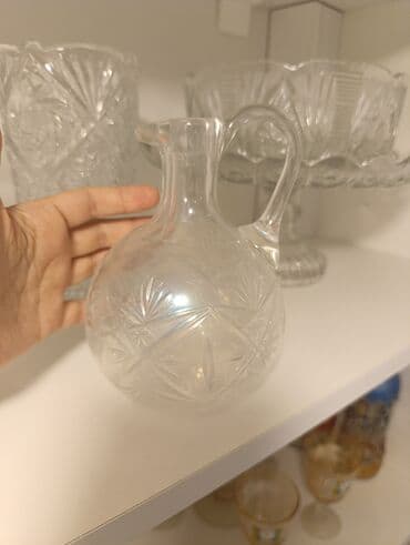 nerj su çəni: Şüşə kolleksiya dəsti - Əl naxışlı likyor/dekorativ dəst: 1 ədəd — 3