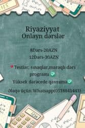 репетитор для начальных классов: Onlayn Riyaziyyat — 1