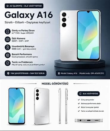 z fold 1: Samsung Galaxy A16, 128 GB, rəng - Ağ — 1