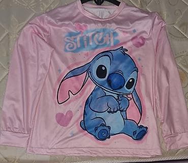 TƏZƏDİR . Razmer 12-13, Stitch temalı iki hissəli pijama dəsti - Üst