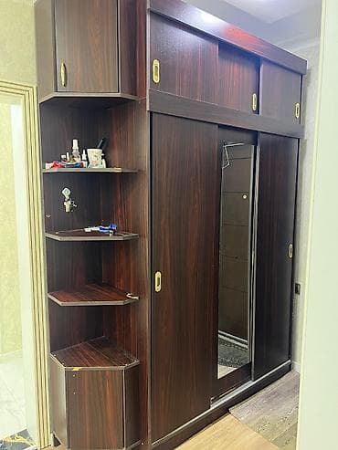 dekor agaclar: Klassik dəst mebel – vitrin şkafı, bufet-güzgü və dəhliz üçün dolab - — 5