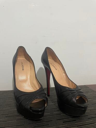 Туфли: Туфли, Размер: 39, цвет - Черный, Б/у — 8