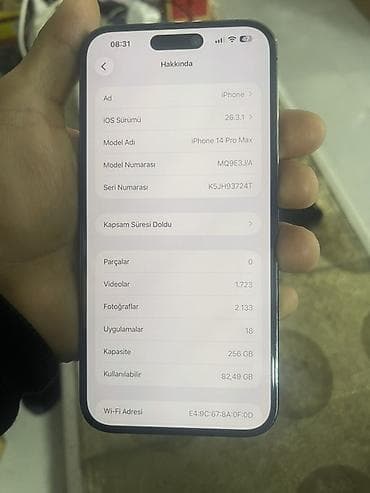 telefon naftalan: IPhone 14 Pro Max, 256 GB, Deep Purple, Face ID — 2