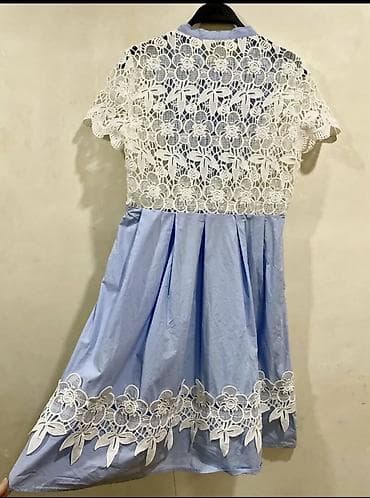 Новое платье с карманами, размер м,длина 100см. Грудь 98
Талия 80 — 3