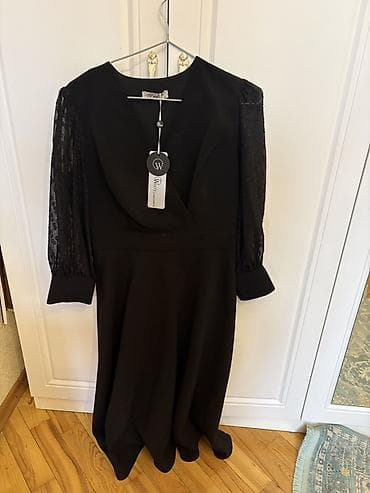 converse canta: Qadın geyimi – “WHITE” markalı qara don - Model: WHITE ELBISE 5152 — 6