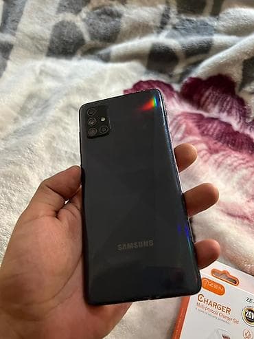 samsung galaxy not 10 plus: Samsung Galaxy A71 5G, 128 GB, rəng - Qara, Barmaq izi, Face ID — 6