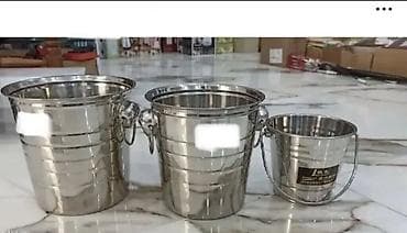 Avadanlığın icarəsi: Paslanmayan poladdan hazırlanmış metal vedrələr dəsti - Material — 1