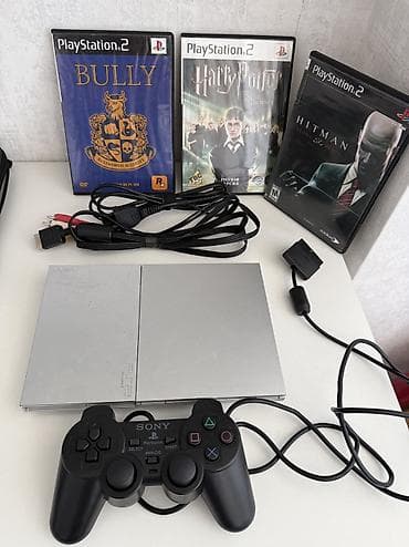 hdd disk: Ps2 PlayStation 2 Slim (SCPH-90004) – Gümüş rəng Məhsul çiplidir ps1 — 1