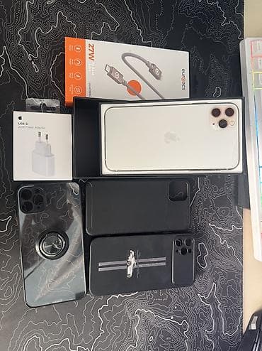 soba silver: IPhone 11 Pro Max, 256 GB, Gümüşü, Face ID — 1
