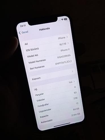 phone 8: IPhone X, 64 GB, Gümüşü — 3