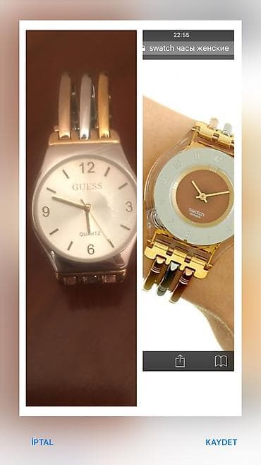 Наручные часы: Guess firmasinin qadin ucun qol saati satilir.Bu model saat Swatch — 1