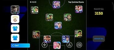 Efootball hesabı satılır 3150 puan icində dəyərli oyuncular var real