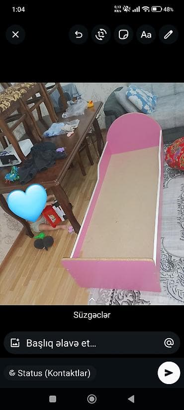 mebellerim: Tecılı satilir Uşaq çarpayısı – qızlar üçün ideal dizayn - Rəng — 2