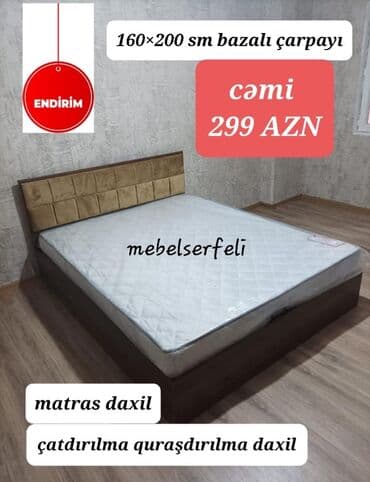 Çarpayılar: Yeni, İkinəfərlik çarpayı, Matras ilə, Türkiyə