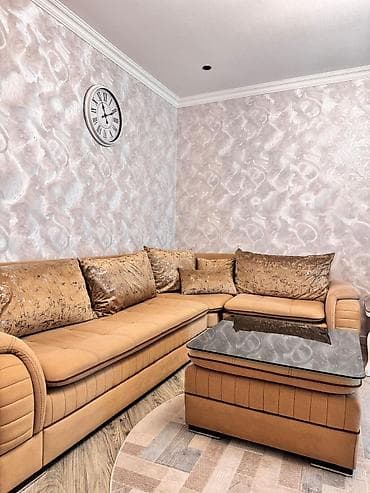 Künc divan dəsti - Model: L‑şəkilli künc divan + puf/çay masası - — 4