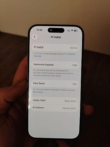 kondisoner islenmis: IPhone 15 Pro, 128 GB, White Titanium, Simsiz şarj — 5