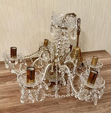 Çılçıraq, 6 lampa, Xrustal — 2
