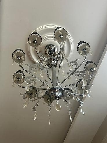 lyustr: Çılçıraq, 8 lampa, Metal — 2