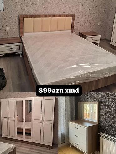 Yataq otağı mebel dəsti Dəst tərkibi: - İkili çarpayı, yumşaq