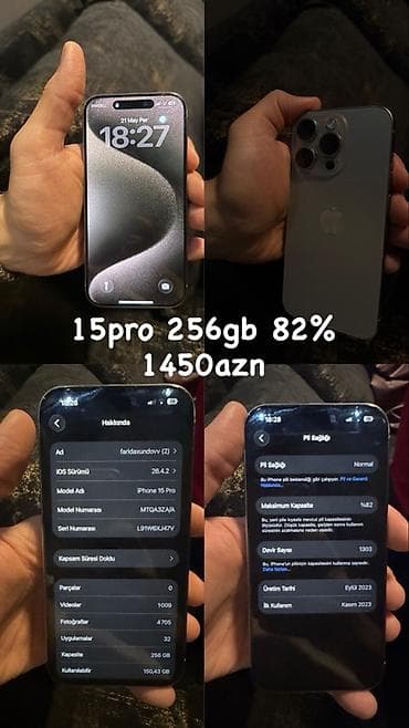 IPhone 15 Pro, 256 GB, Face ID