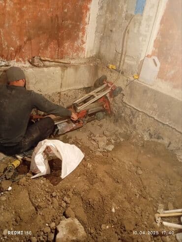 qabyuyan təmiri: #Betonkesme #betondeşmə Beton kubik kərpic - dən kəsim deşim — 27