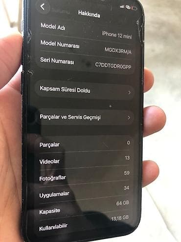 iphone se: IPhone 12 mini, 64 GB, Qara, Face ID — 1