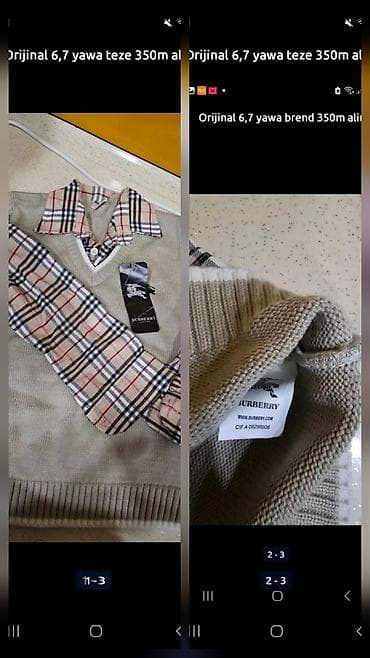 calvin klein balonka: Uşaq geyim və ayaqqabı dəsti - Brend: ZARA, Paul Mark, Burberry — 2