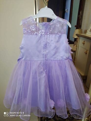 Uşaq üçün bənövşəyi ziyafət donu ki - Rəng: açıq bənövşəyi (lavanda) -