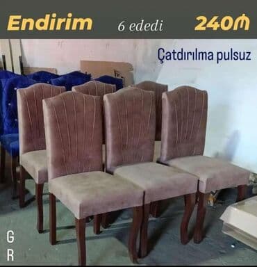 oturacaq dəstləri: Mətbəx üçün, Yeni, Dördbucaq masa, 6 stul — 3