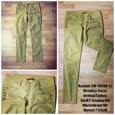 qaqa şalvarı: Razmer:38-40(M-L) Brend:La Verno Istehsal:Turkey Eni:87 Uzunluq:96 — 1