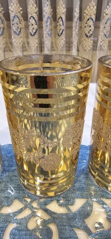 coca cola set serpi: Qədəhlər, rəng - Qızılı, 6 ədədli dəst, 250 ml — 2