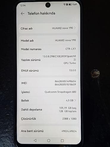kamera ev: Huawei Nova Y90, 128 GB, rəng - Qara, İki sim kartlı — 2