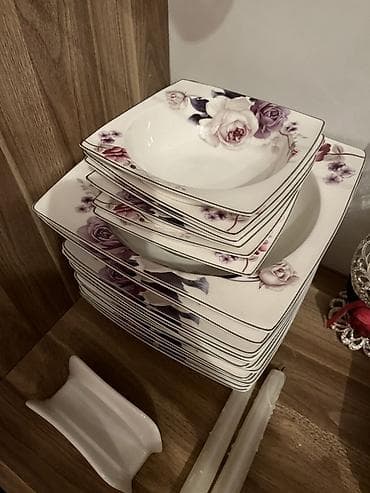 hinduşka əti qiyməti: Nahar dəsti, rəng - Ağ, Farfor — 5