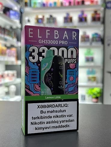 sulu qəlyan satışı: ELFBAR GH33000 PRO - Çəkiliş sayı: 33 000 puffs - Rejimlər: 3 rejim — 7