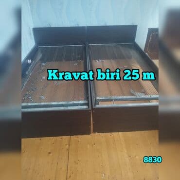 taxta əl işi: İşlənmiş, Təknəfərlik çarpayı, Bazasız, Matrassız, Siyirməsiz, Azərbaycan — 1