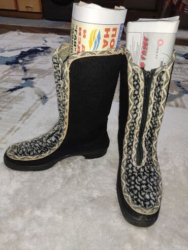 qadın çəkmə: Ölçü: 38, rəng - Qara, İşlənmiş — 2